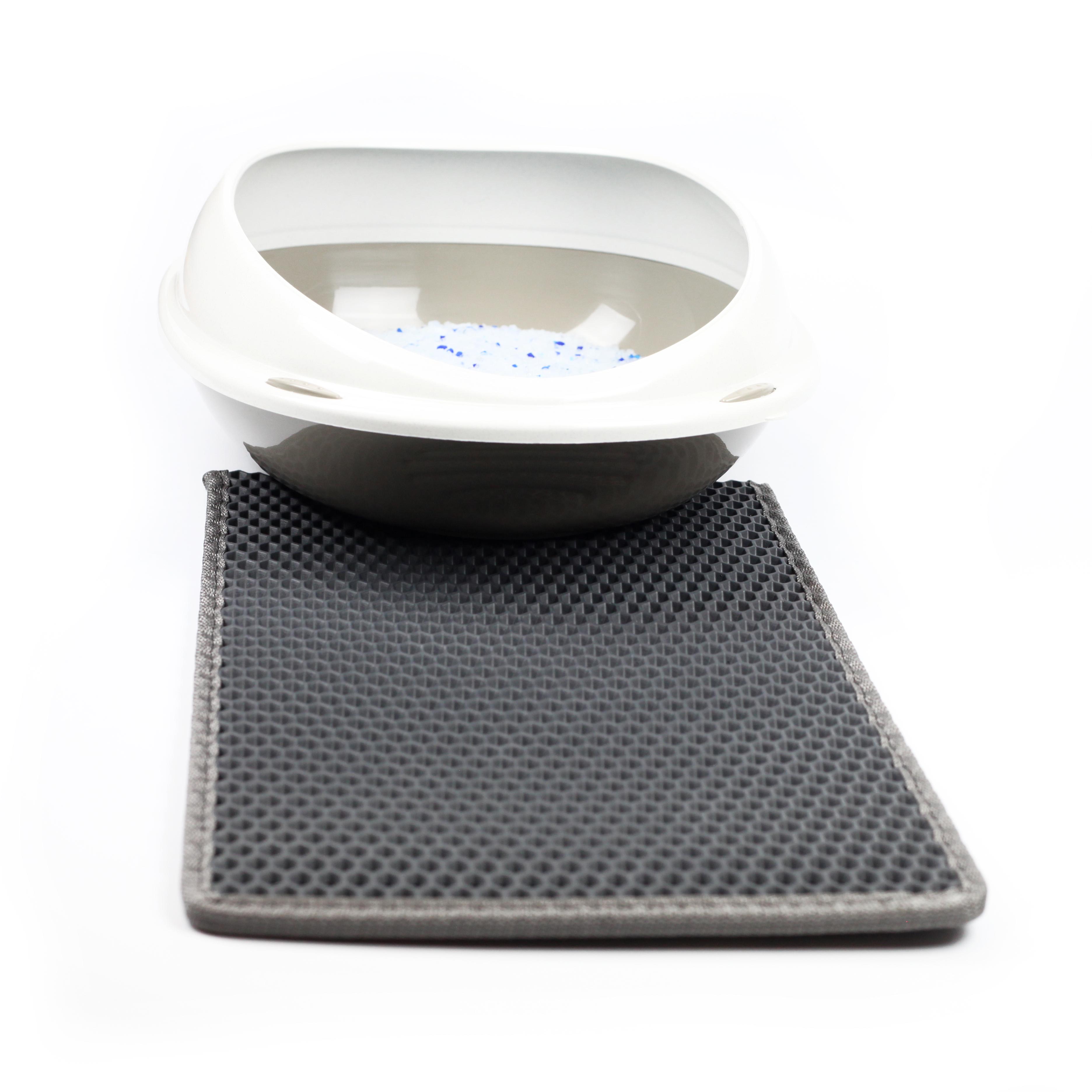 Коврик двухслойный Cat in Box для кошачьего лотка EVA 50x30 см Серый - фото 5 Коврик двухслойный Cat in Box для кошачьего лотка EVA 50x30 см Серый - фото 5