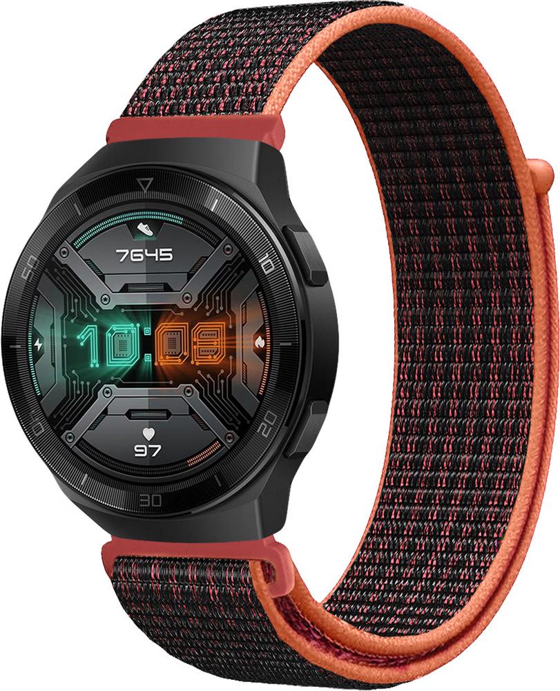 Ремешок нейлоновый Sport Loop для Huawei Watch GT2e 46 мм Black/Red (16393-44)
