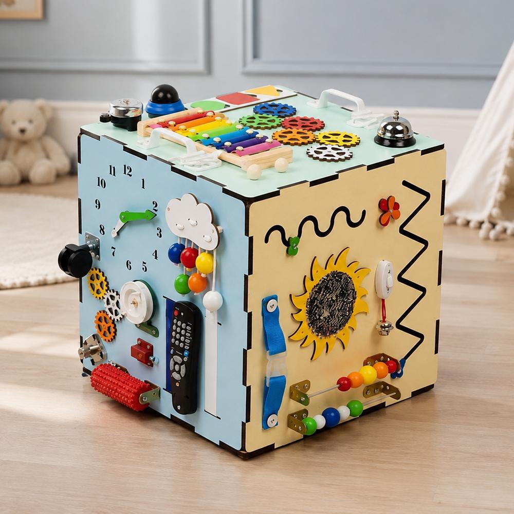 Бизикуб Гига для детей 40x40 см 50 эл. Разноцветный