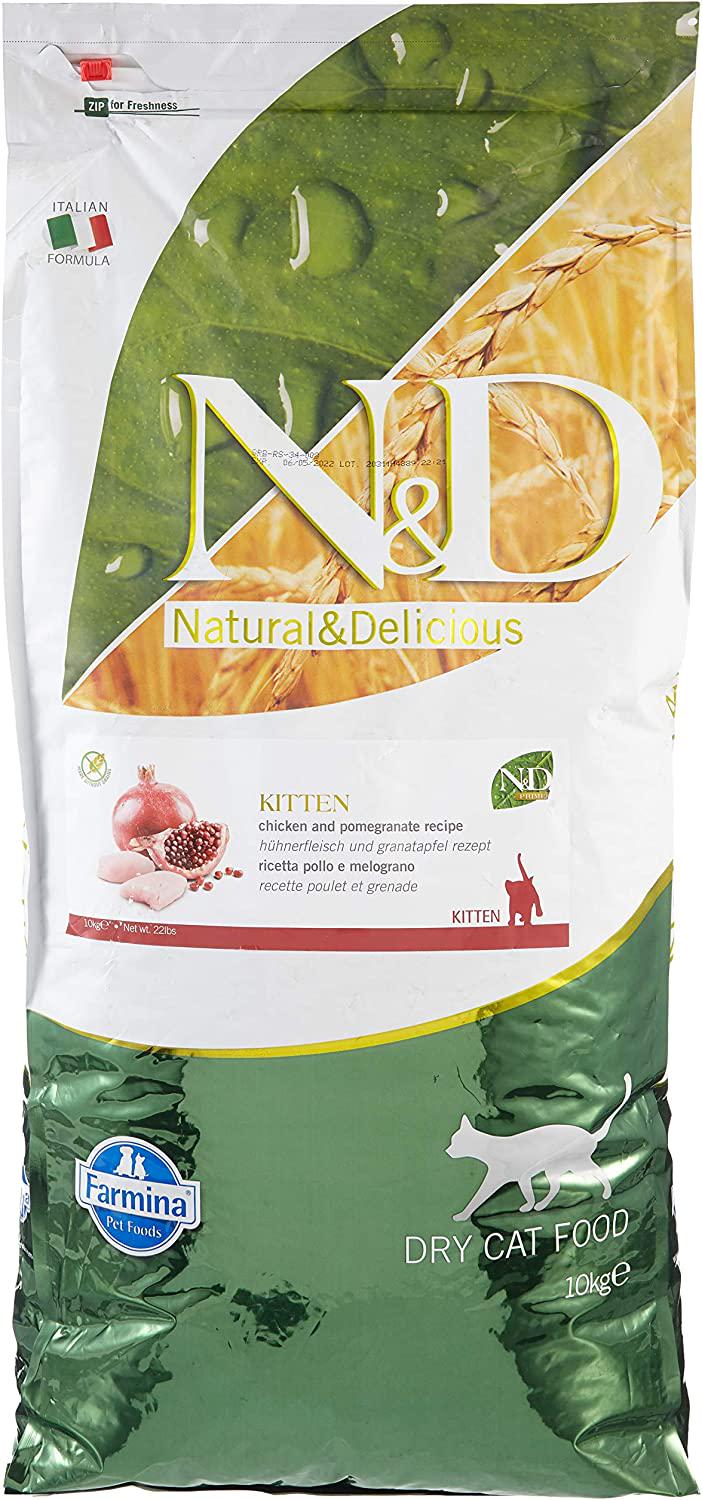 Корм сухой беззерновой N&D Grain Free Prime Cat Chicken&Pomegranate Kitten для котят беременных и лактирующих кошек курица/ганат 10 кг - фото 2 Корм сухой беззерновой N&D Grain Free Prime Cat Chicken&Pomegranate Kitten для котят беременных и лактирующих кошек курица/ганат 10 кг - фото 2