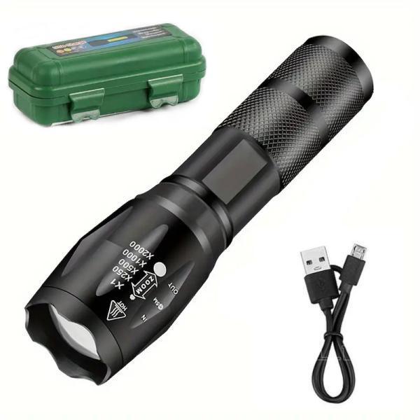 Фонарь BLX51-XPE 1x18650 Zoom ЗУ microUSB Zoom Box (2259539998)