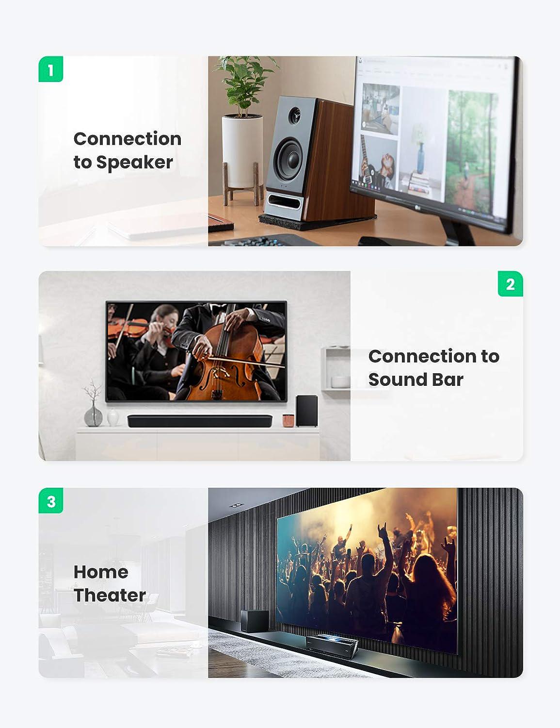 Кабель UGREEN RCA-RCA Коаксіальний Аудіо стерео S/PDIF Hi-Fi 5.1 Dolby нейлонове обплетення 3 м Чорний (40299) - фото 2 Кабель UGREEN RCA-RCA Коаксіальний Аудіо стерео S/PDIF Hi-Fi 5.1 Dolby нейлонове обплетення 3 м Чорний (40299) - фото 2