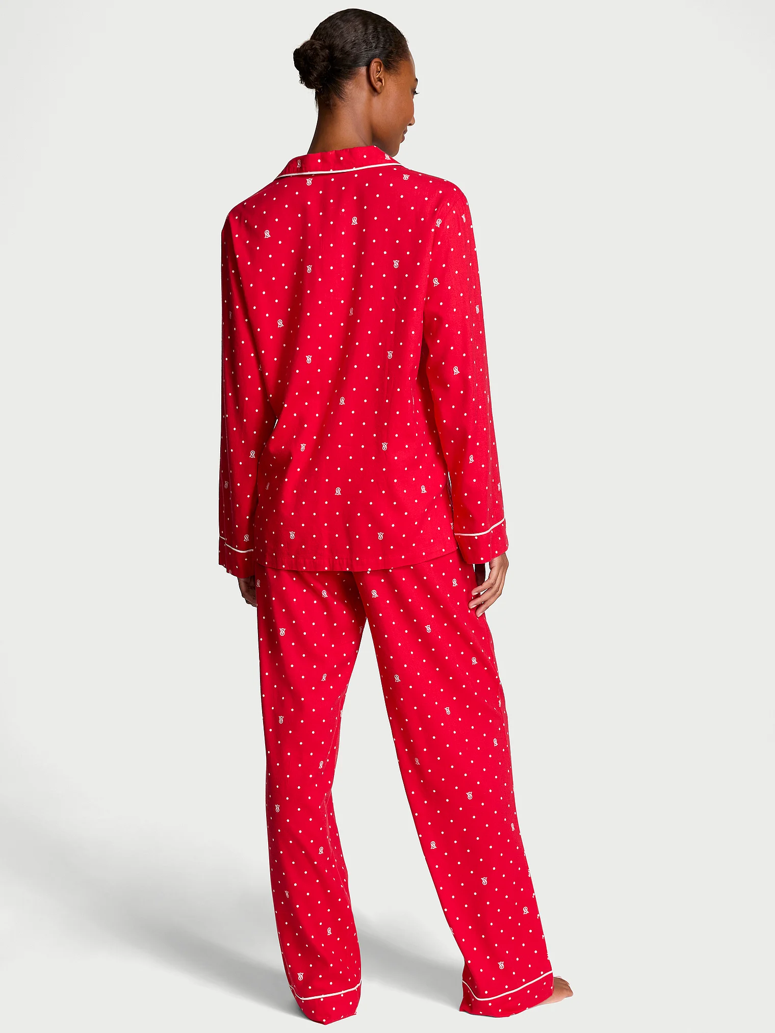 Піжама жіноча Victoria's Secret Flannel Long Pajama Set фланелева M Червоний (23226528) - фото 2 Піжама жіноча Victoria's Secret Flannel Long Pajama Set фланелева M Червоний (23226528) - фото 2
