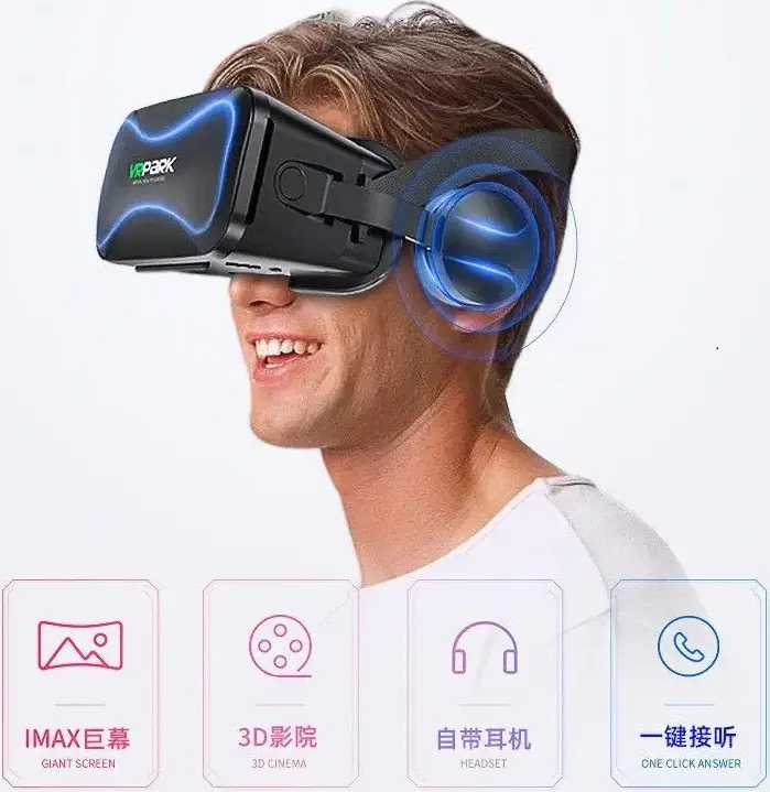 Очки виртуальной реальности VR BOX PARK J20 с наушниками и пультом (25252488) - фото 3
