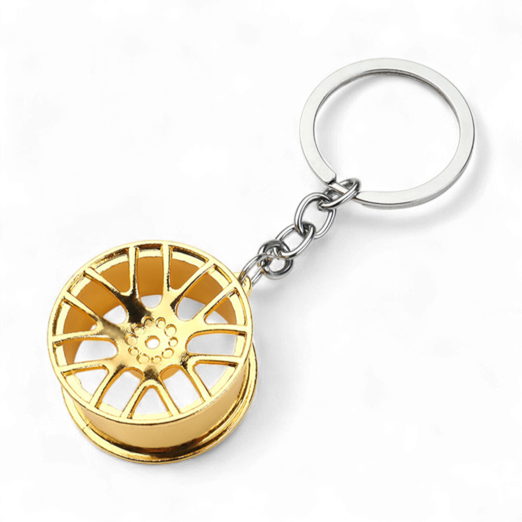 Брелок для ключей Автомобильный диск Золотистый (99_15_0_3С)