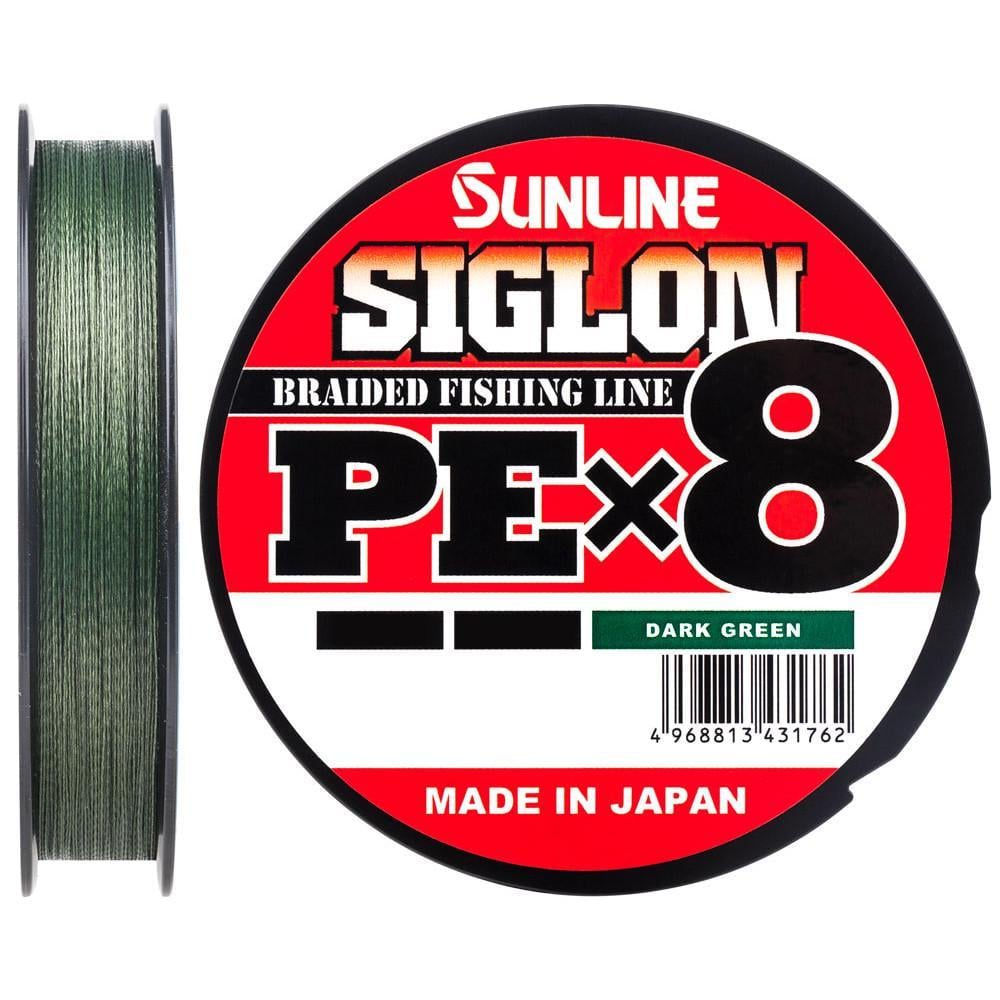 Шнур Sunline Siglon PE х8 #10,0 130lb/60,0 кг 250 м Темно-зеленый (1817745167)