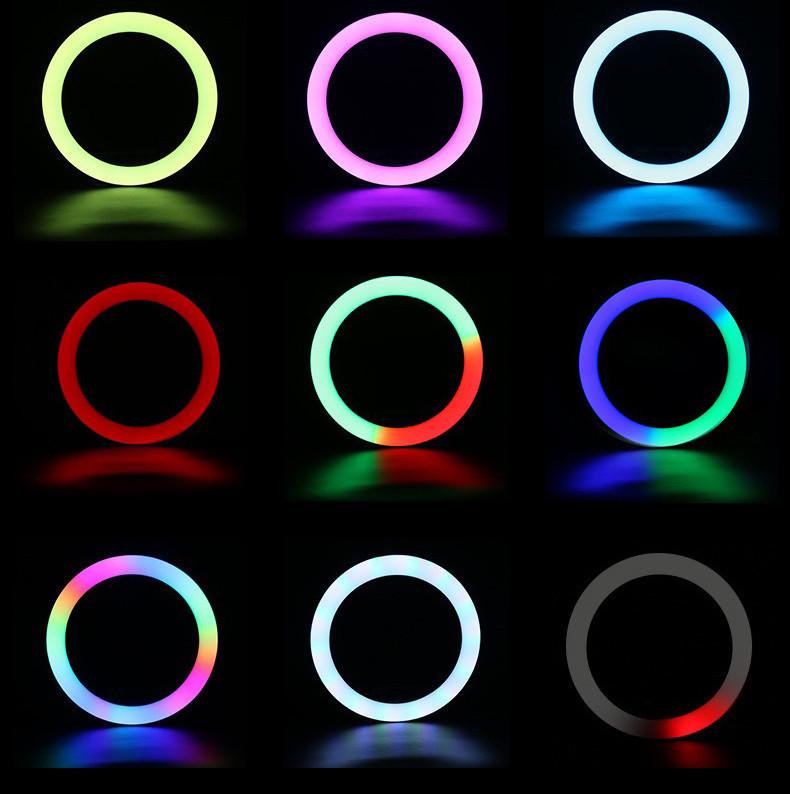 Комплект блогера MJ38 RGB LED лампа 38 см із пультом і штативом 2 м - фото 7