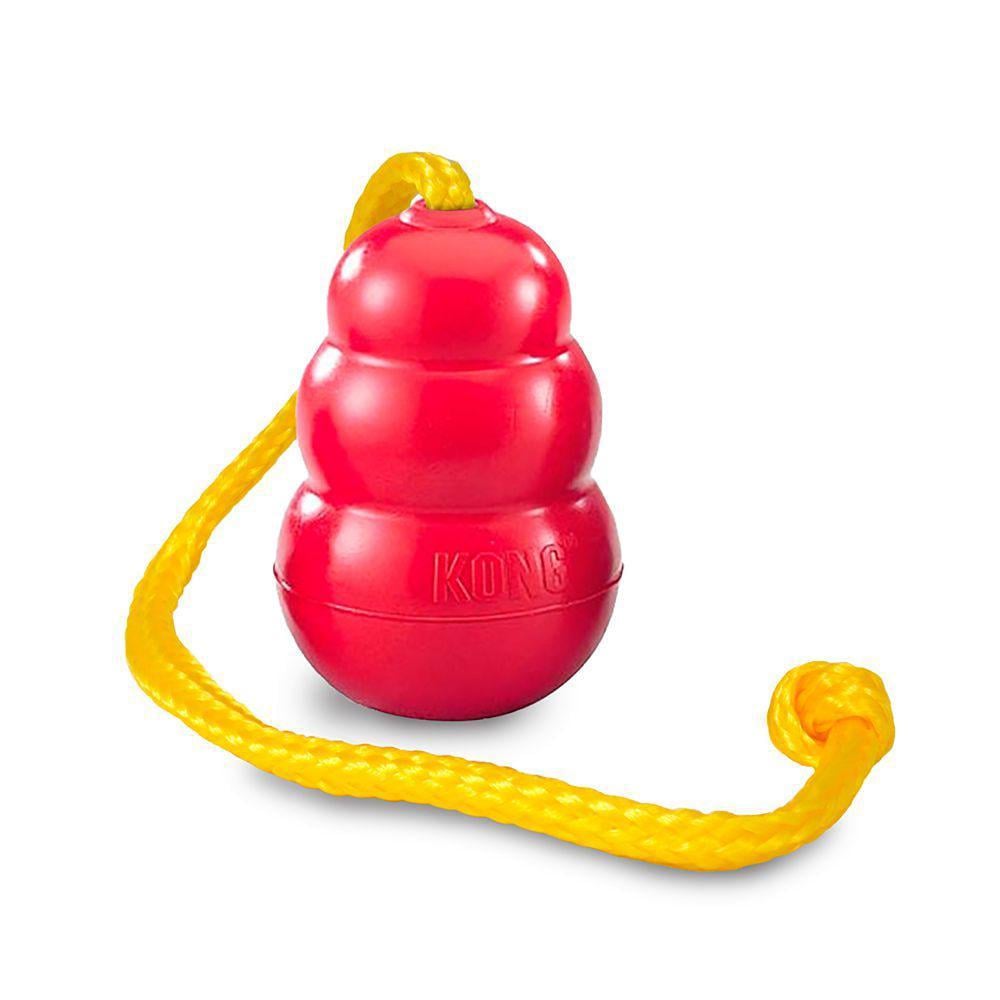 Игрушка KONG Classic Груша-кормушка с веревкой для собак средних пород M