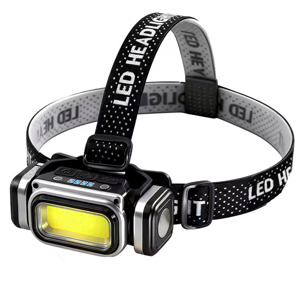 Фонарь налобный HX-T80S сенсорный аккумуляторный COB LED Type-C с красным светом и магнитным креплением (ML-06342)
