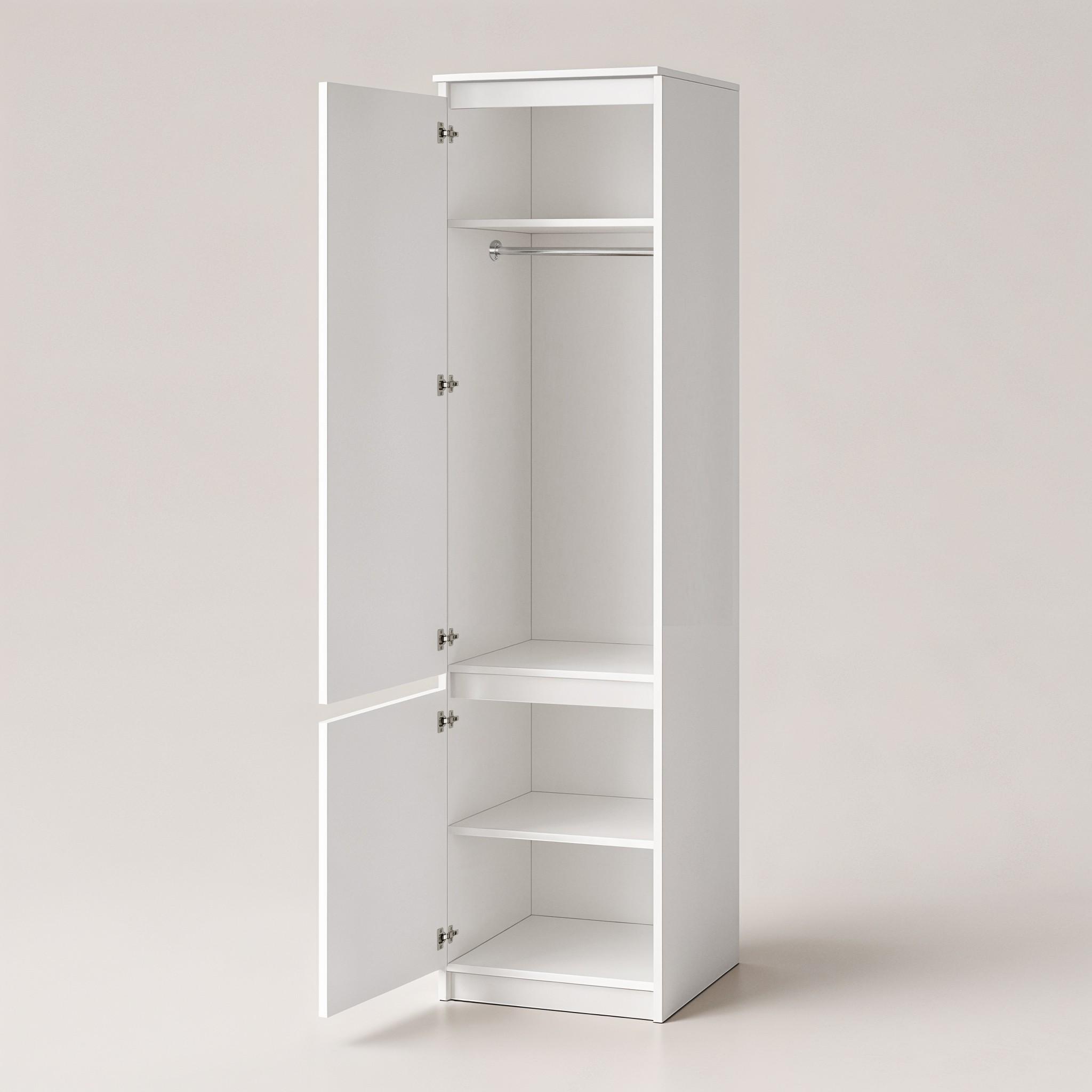 Шкаф-пенал со штангой T-218 500х498х2117 мм Белый - фото 2