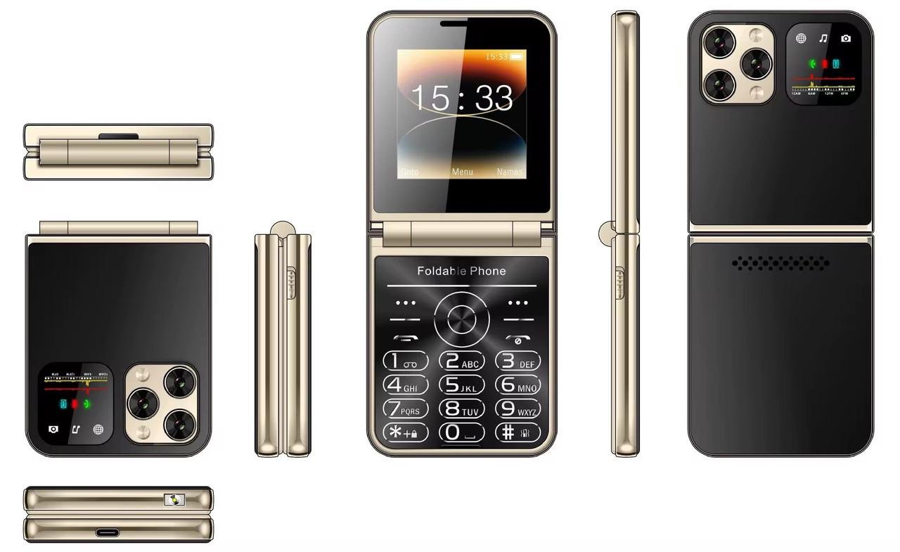 Кнопочный телефон складной мобильный SERVO Foldable Phone I16 Max 4SIM Black - фото 8 Кнопочный телефон складной мобильный SERVO Foldable Phone I16 Max 4SIM Black - фото 8