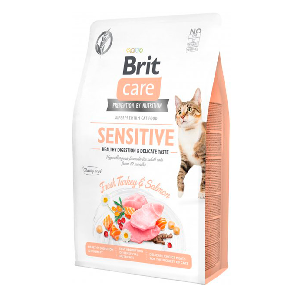 Сухой корм для котов Brit Care Cat GF Sensitive Digestion & Delicate Taste - 2 кг
