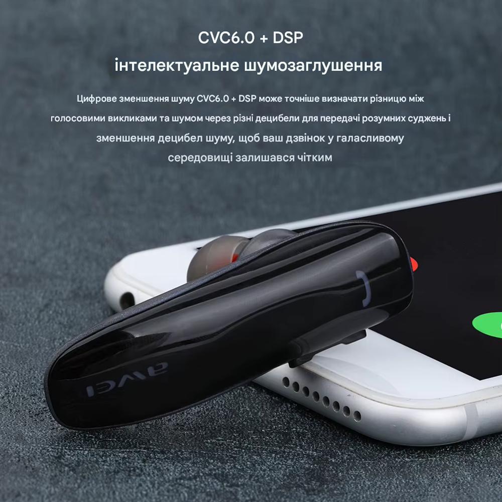 Гарнитура беспроводная Awei N1 Wireless Smart Headset Bluetooth Single Gray (180130) - фото 5 Гарнитура беспроводная Awei N1 Wireless Smart Headset Bluetooth Single Gray (180130) - фото 5