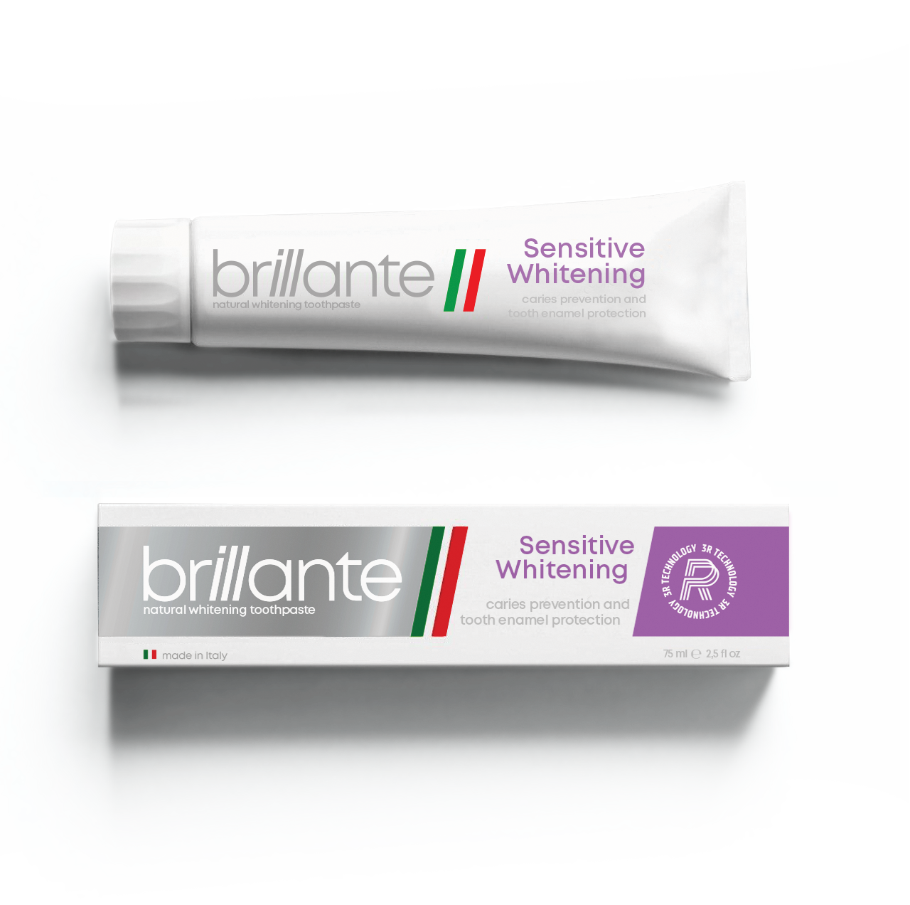 Зубна паста Brillante Sensitive Whitening профілактика карієсу 75 мл (CO002533) - фото 1