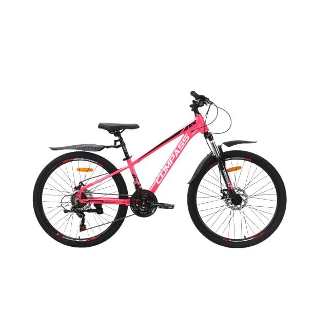 Велосипед CrossBike COMPASS 26" 12,5" Рожевий/Чорний (590)