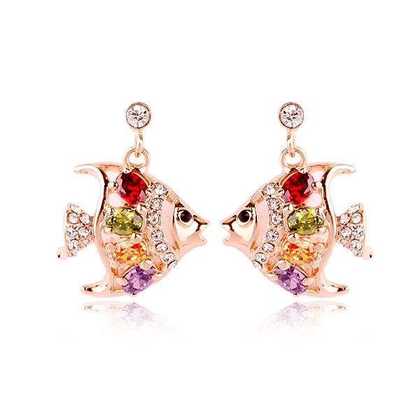 Серьги с кристаллами Сваровски Italina 868091 Разноцветный