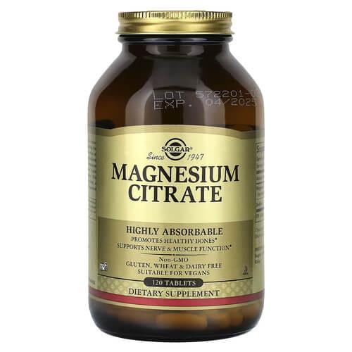 Магний Solgar Magnesium Citrate 400 мг 120 табл. (SOL-59205)