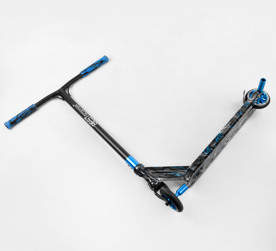 Самокат трюковой Best Scooter BS-77566 HIC-система/пеги/алюминиевый диск и дека с принтом (105679)