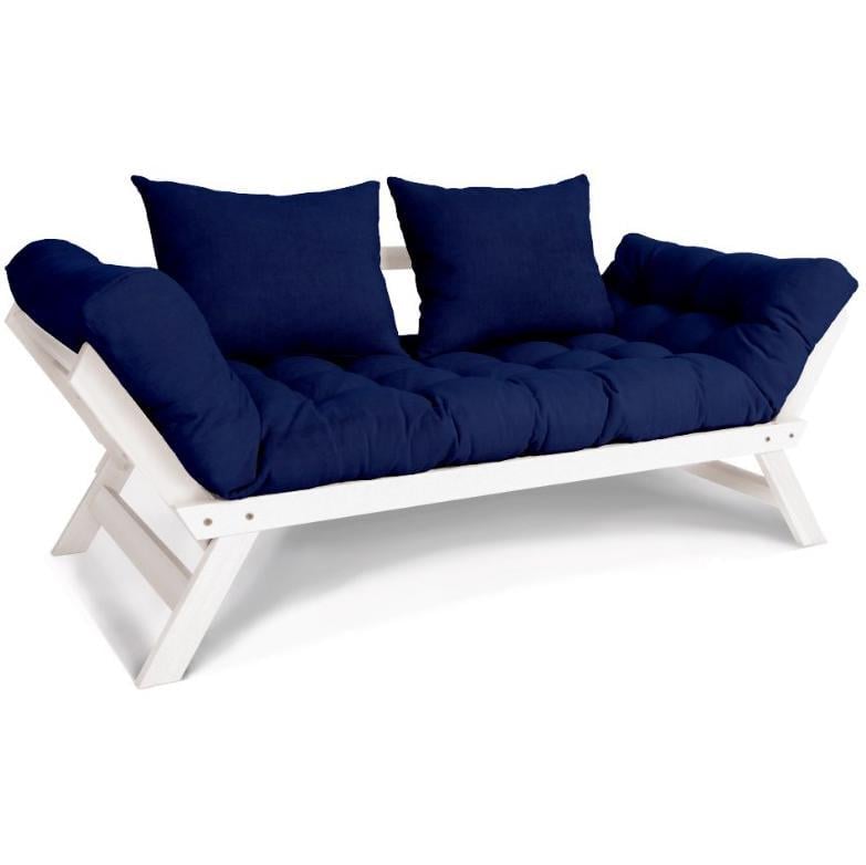 Диван-футон раскладной Woodman Allegro из массива дерева Белый/Синий - фото 1
