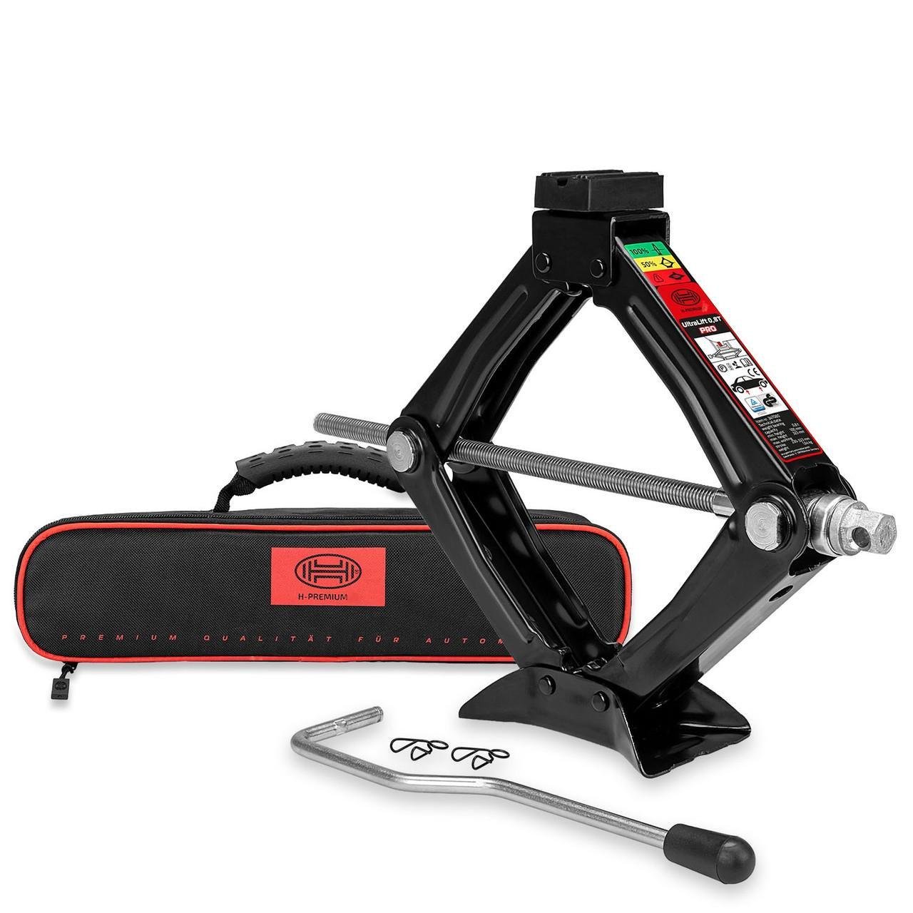 Домкрат механический с резиновой шайбой и сумкой Heyner Ultra Lift PRO 1 т 100-348 мм (HE 347 100)