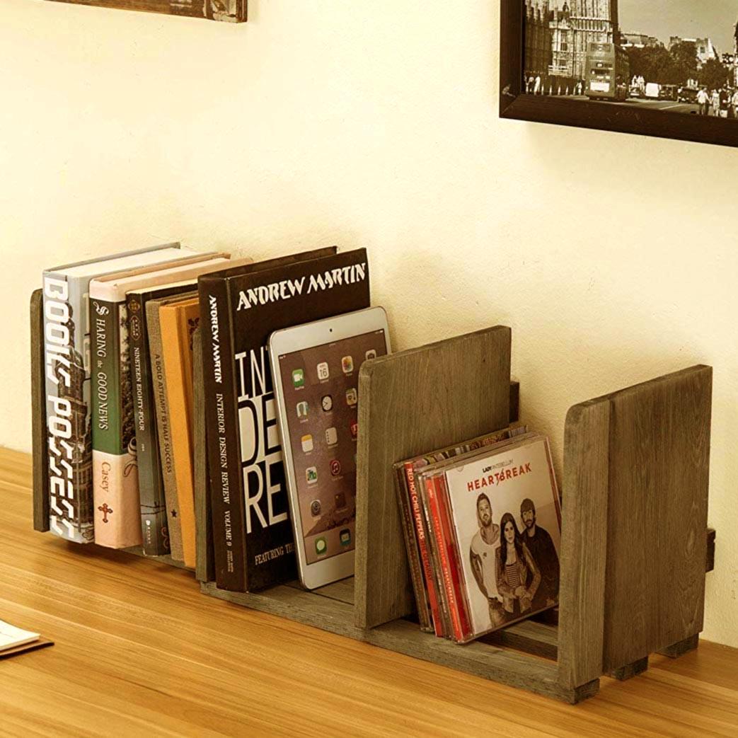 Полка книжная настольная из дерева Девин Палисандр (КПА-014102)