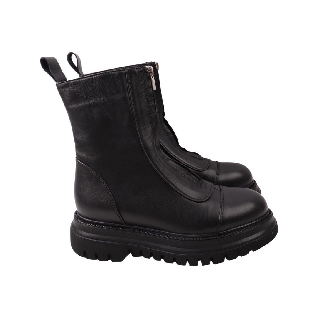 Ботинки женские Lottini из кожи р. 40 Черный (199-21DHC)