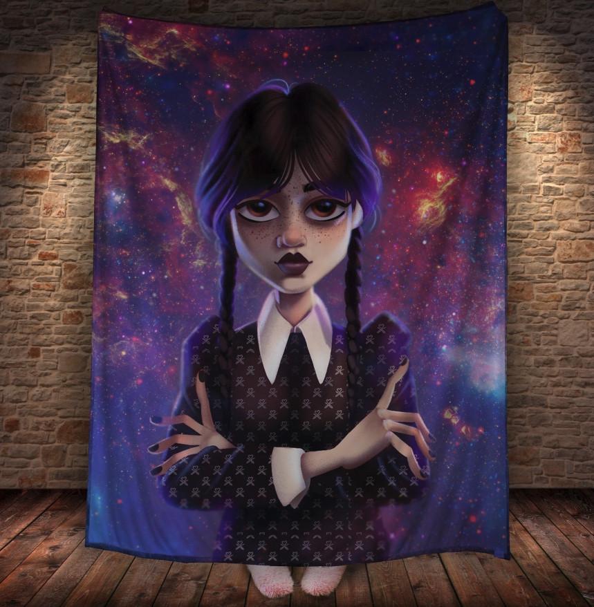 Плед с 3D принтом Уэнздей Аддамс 150х200 см (epi_1920)