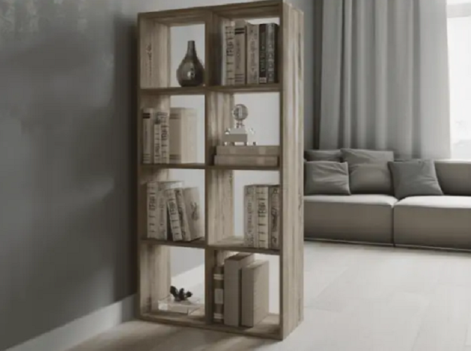 Стеллаж для книг и декора на 8 ячеек Дуб сонома (P10б) - фото 2