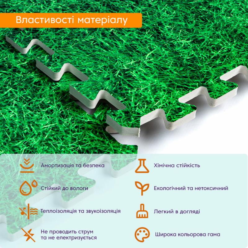 Коврик-пазл мягкий Sticker Wall SW-00000153 60х60х1 см Зеленый (27051155) - фото 6