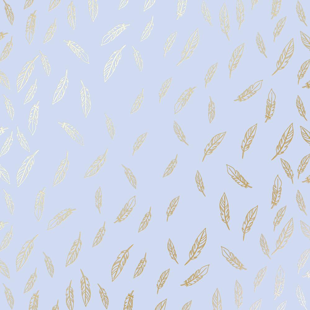 Лист бумаги односторонний Golden Feather с фольгированием 30,5х30,5 см Purple