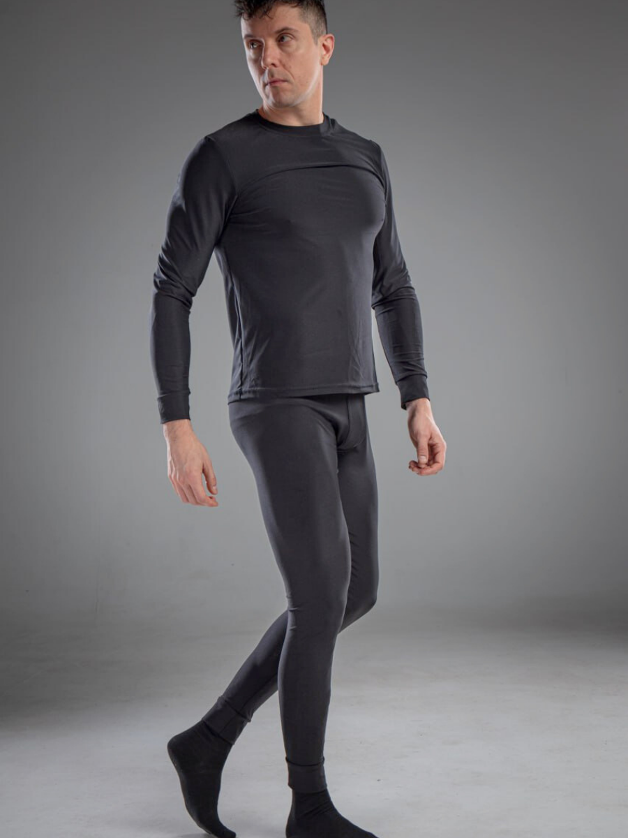 Термобелье мужское с мембраной термолонгсливы и термокальсоны XL Черный (8199445104) - фото 5 Термобелье мужское с мембраной термолонгсливы и термокальсоны XL Черный (8199445104) - фото 5