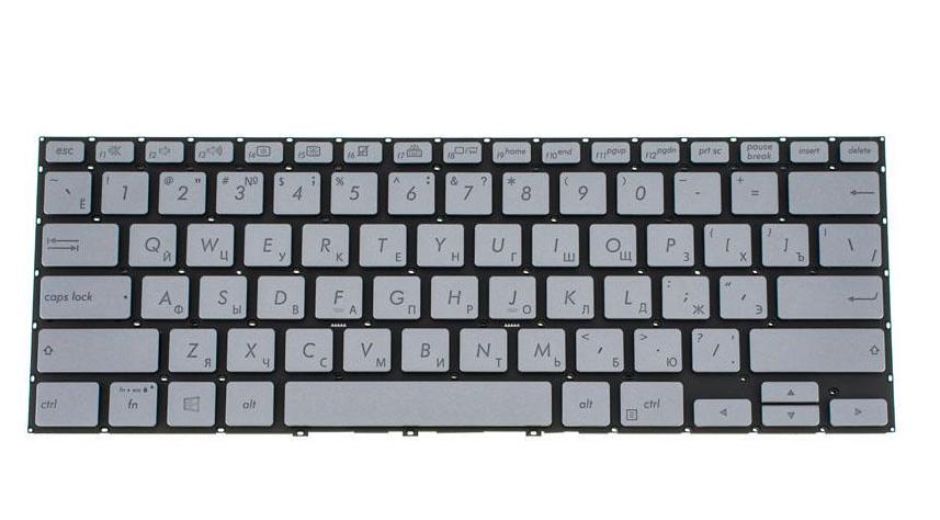 Клавиатура для ноутбука Asus UX462 series rus без фрейма/подсветки клавиш Silver (169970)