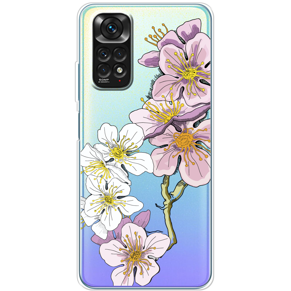 Чохол BoxFace Xiaomi Redmi Note 11 Global Version Cherry Blossom Прозорий силікон (44124-cc4-44124)