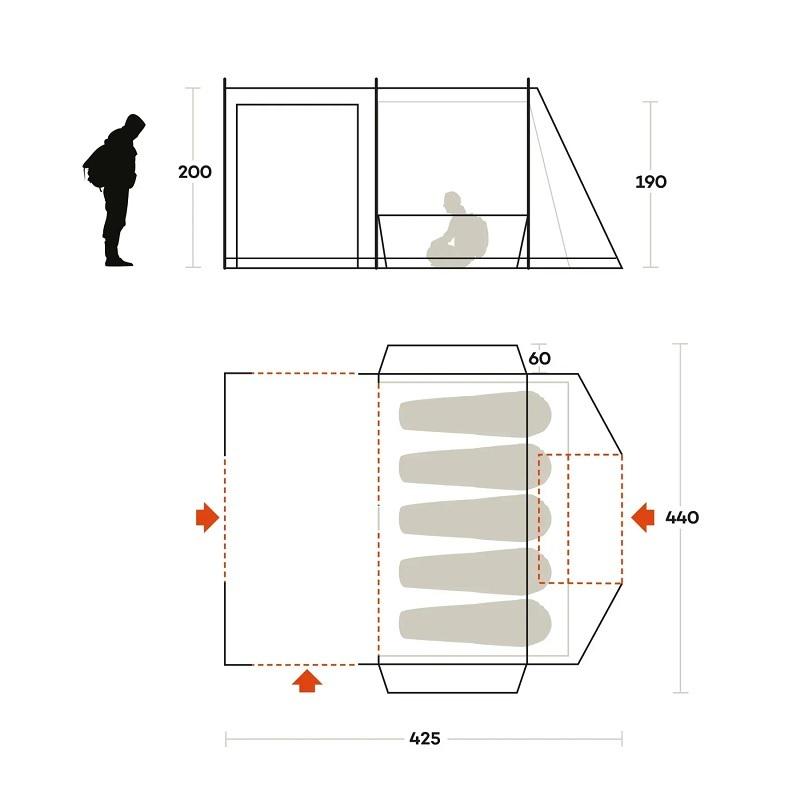 Палатка пятиместная Ferrino Join 5 Sand (931774) - фото 2