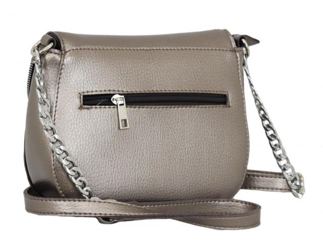 Сумка жіноча з шкірозамінника Срібна бронза - фото 2 Сумка жіноча з шкірозамінника Срібна бронза - фото 2