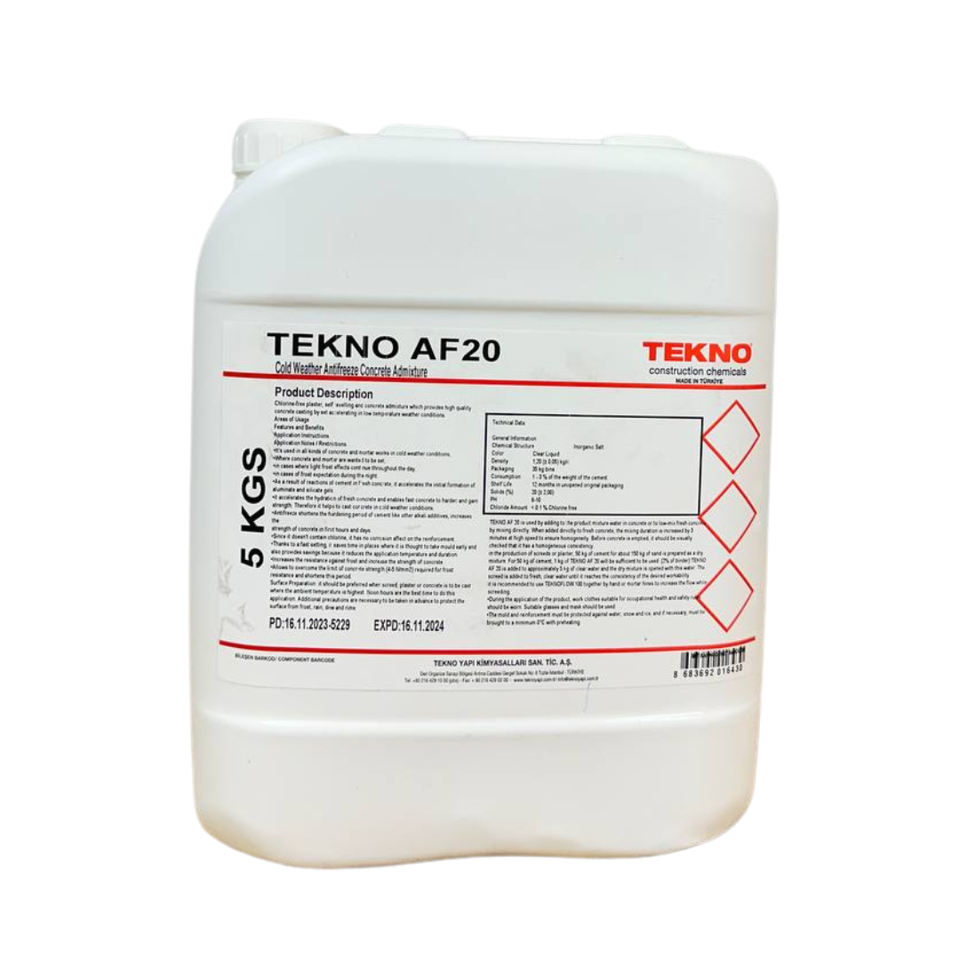 Добавка для бетона противоморозная Tekno Antifreeze AF ускоритель схватывания 20 5 кг (TAF5)
