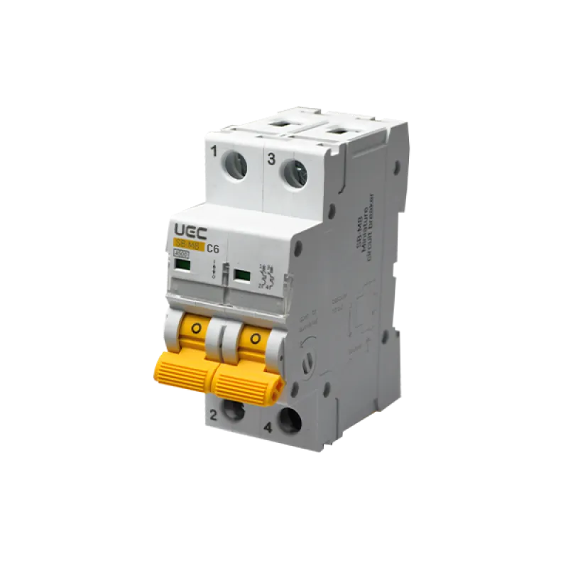 Автоматический выключатель UEC SB-M8 2P 6А 4,5 кА C (MCB45-2-006-C) Автоматический выключатель UEC SB-M8 2P 6А 4,5 кА C (MCB45-2-006-C)