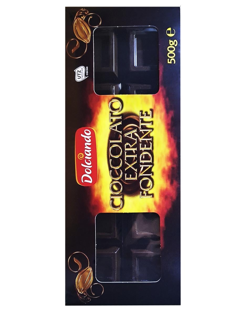 Шоколад черный Dolciando Cioccolato Extra Fondente 50% 500 г (53496)