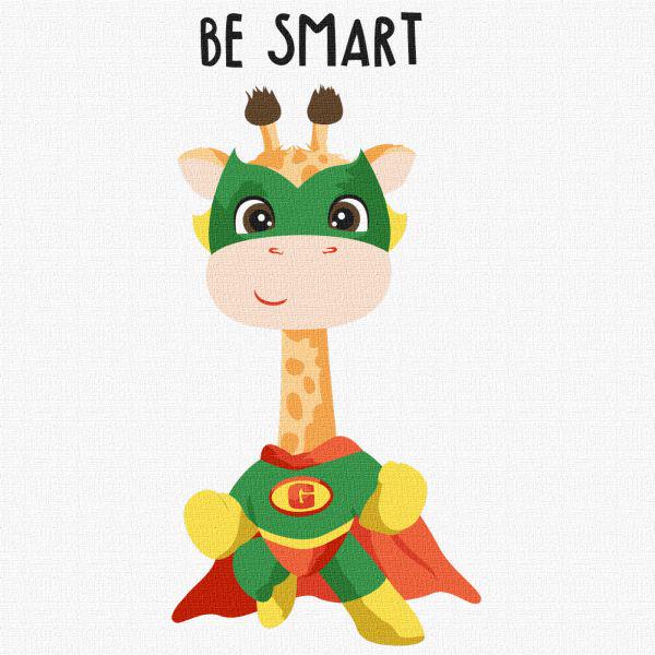 Картина по номерам Жираф умник