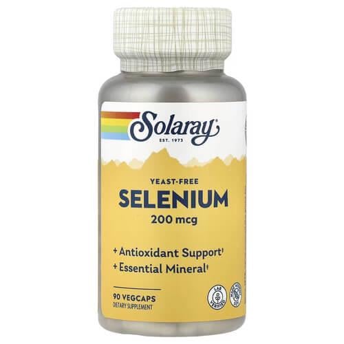 Селен Solaray Yeast-Free Selenium 200 mcg 90 VegCaps (SOR-04678)