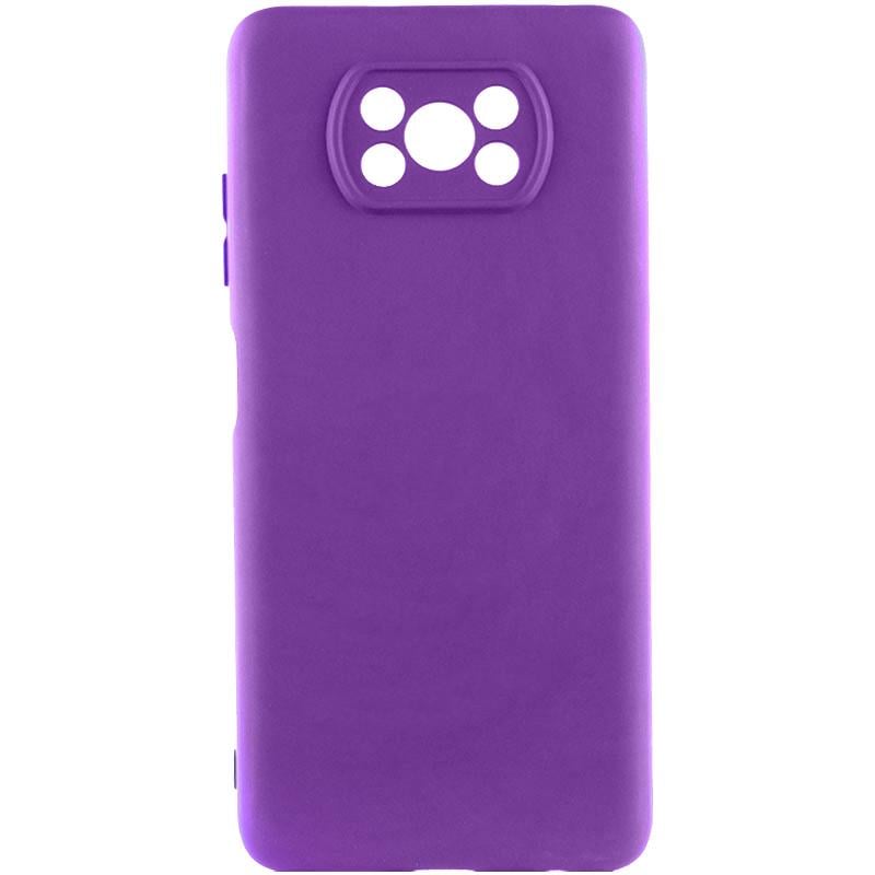 Противоударный чехол Silicone Cover Lakshmi Full Camera (A) для Xiaomi Poco X3 NFC / Poco X3 Pro  ФИОЛЕТОВЫЙ/PURPLE - фото 1