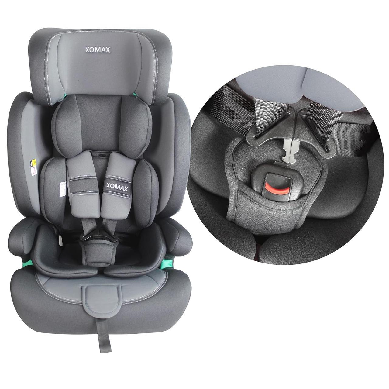 Кресло детское XOMAX LM238 с Isofix I 9-36 кг группа 1/2/3 Серый - фото 2