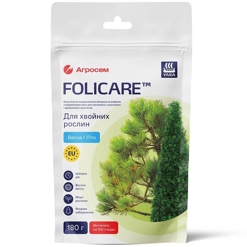 Удобрение для хвойных растений Yara Folicare Весна-Лето 180 г (00093)