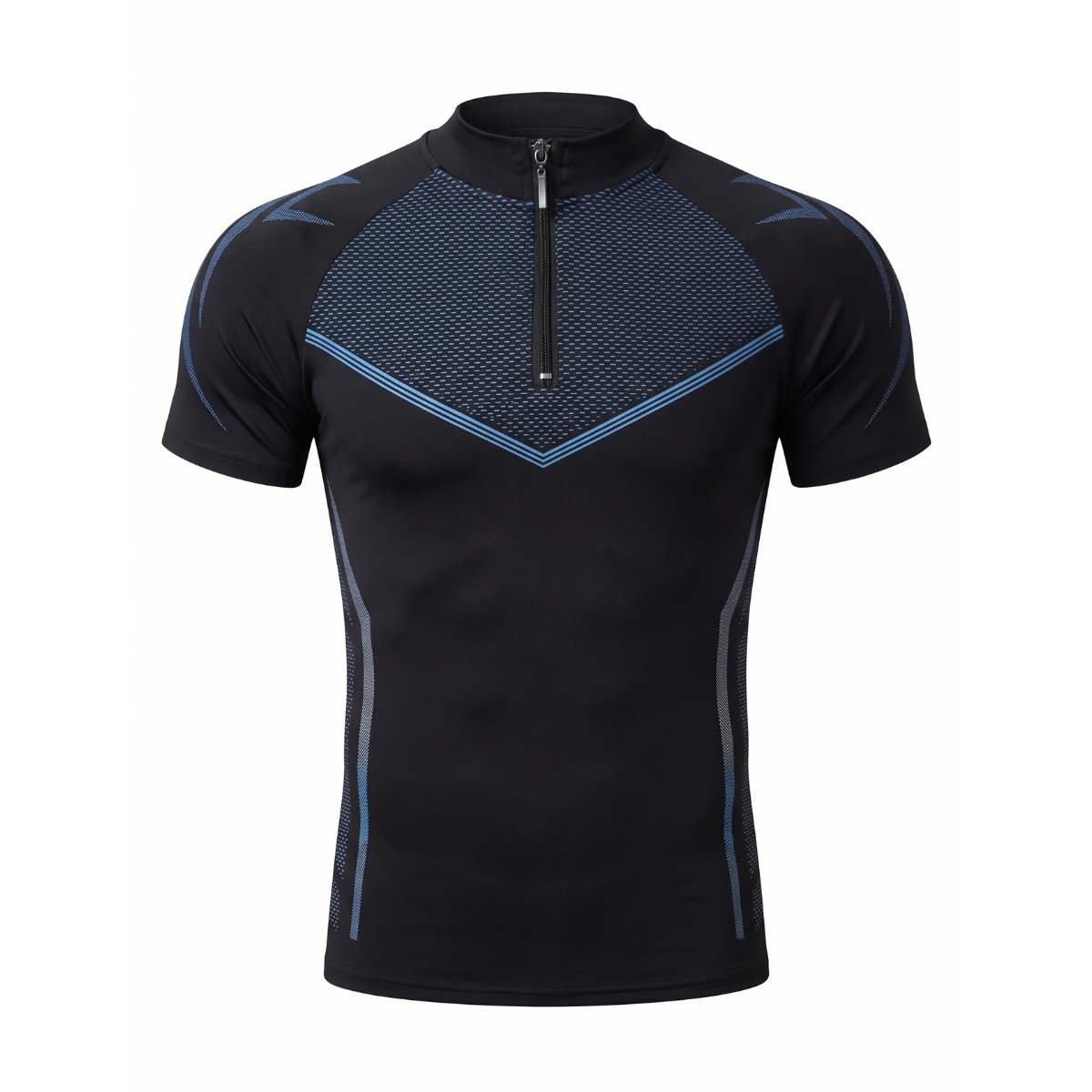 Футболка чоловіча компресійна RonetSport S-M Чорно-синій (4139)