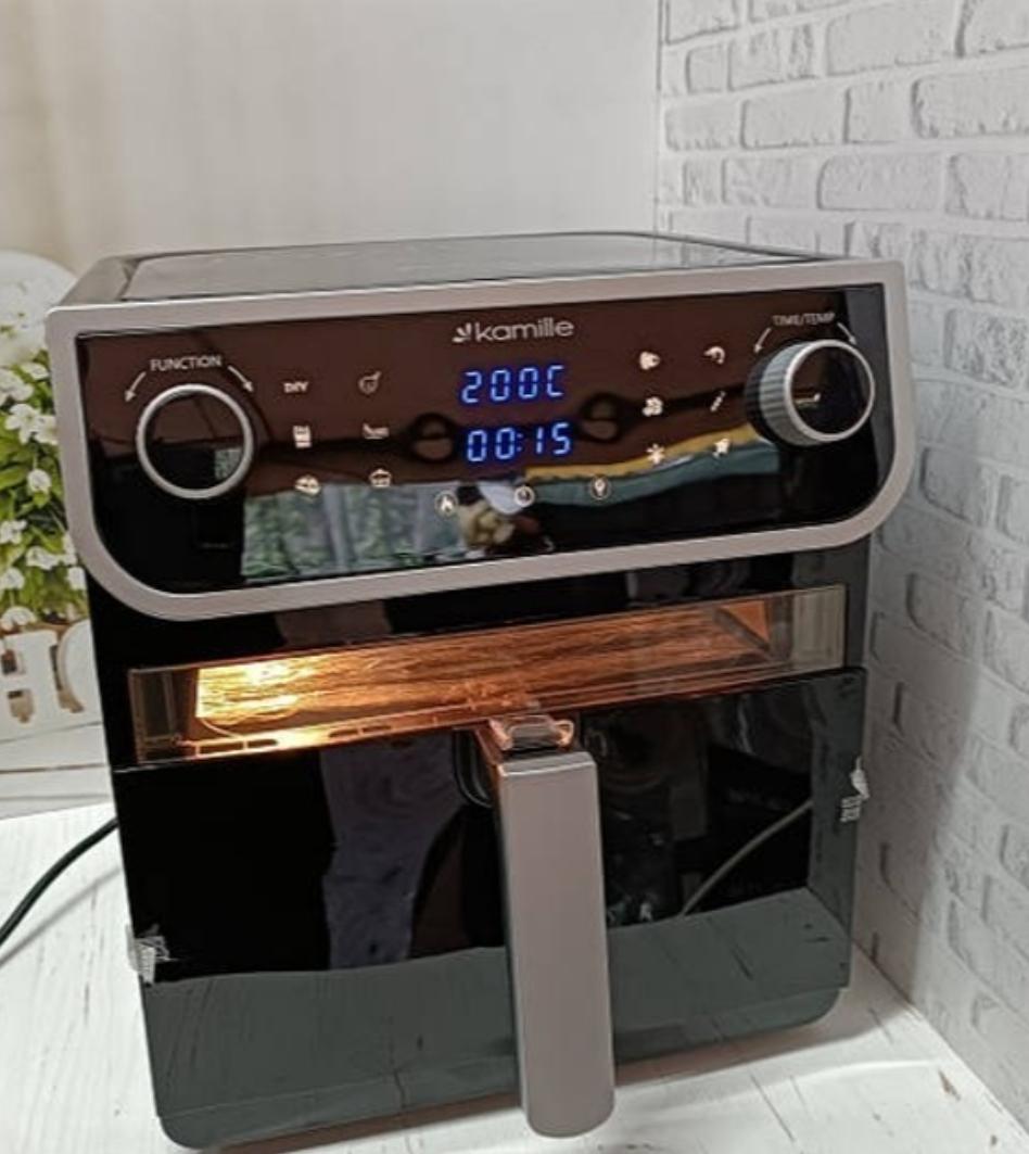 Мультипечь-аэрофритюрница Kamille 6821 8 л 1700 Вт Черный (6821)