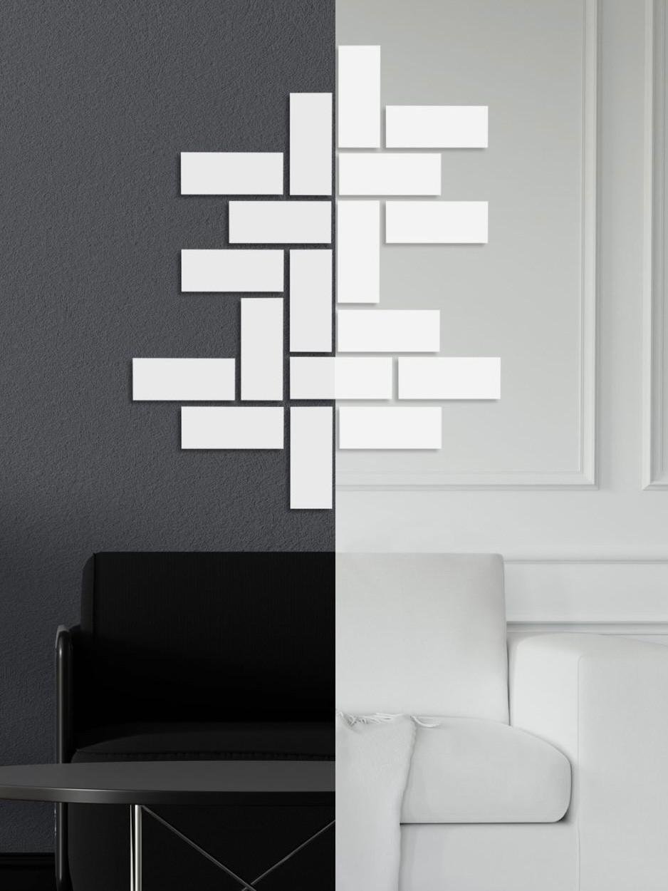 Наклейка интерьерная Слиток на стену 15х6 см 18 шт. Белый (21994114) Наклейка интерьерная Слиток на стену 15х6 см 18 шт. Белый (21994114)