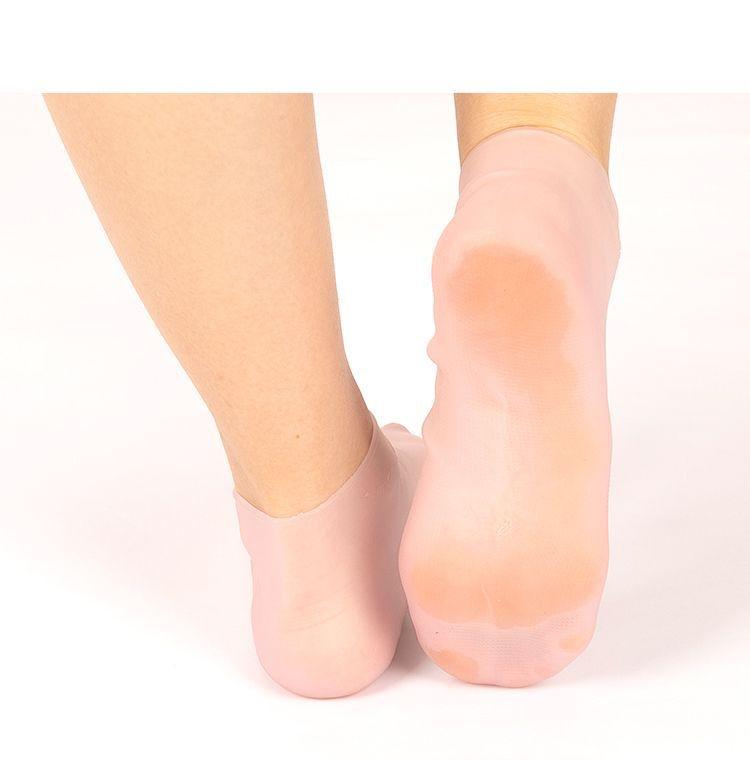 Носки для сухой и потрескавшейся кожи ног увлажняющие гелевые Розовый (29256 рож) - фото 9