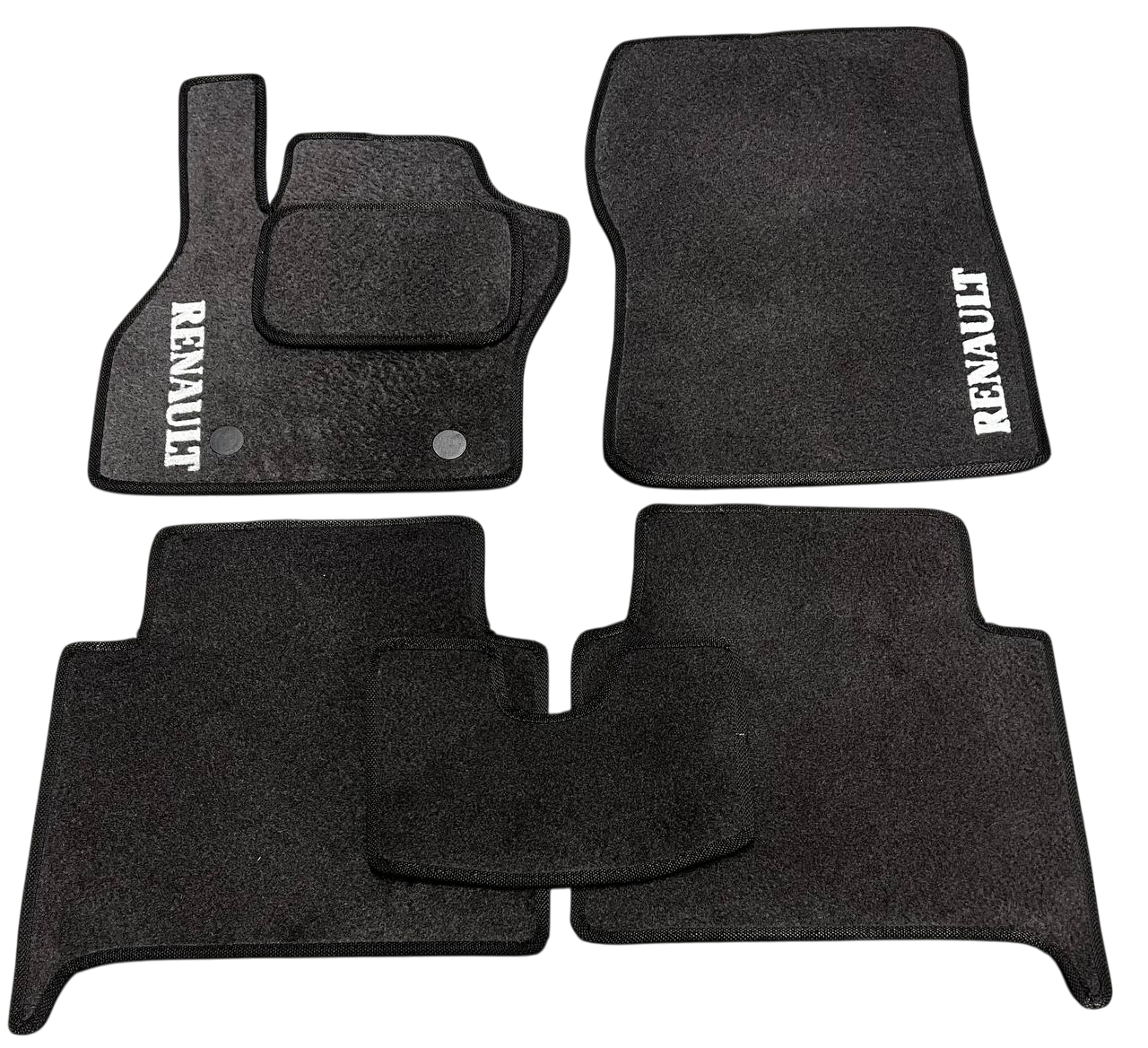 Килимки в салон ворсові для RENAULT ZOE 5 шт. Чорний (27327054)