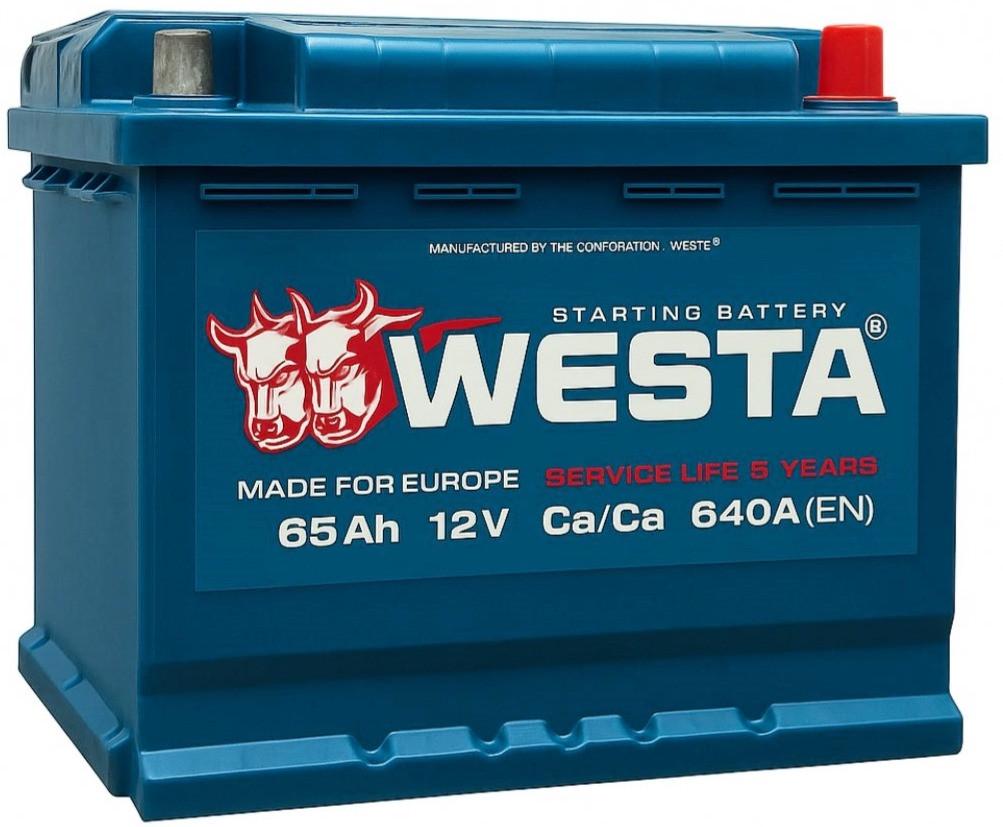Автомобильный аккумулятор WESTA 65 Ah / 640 A Premium R Правый плюс (242x175x190) WPR650