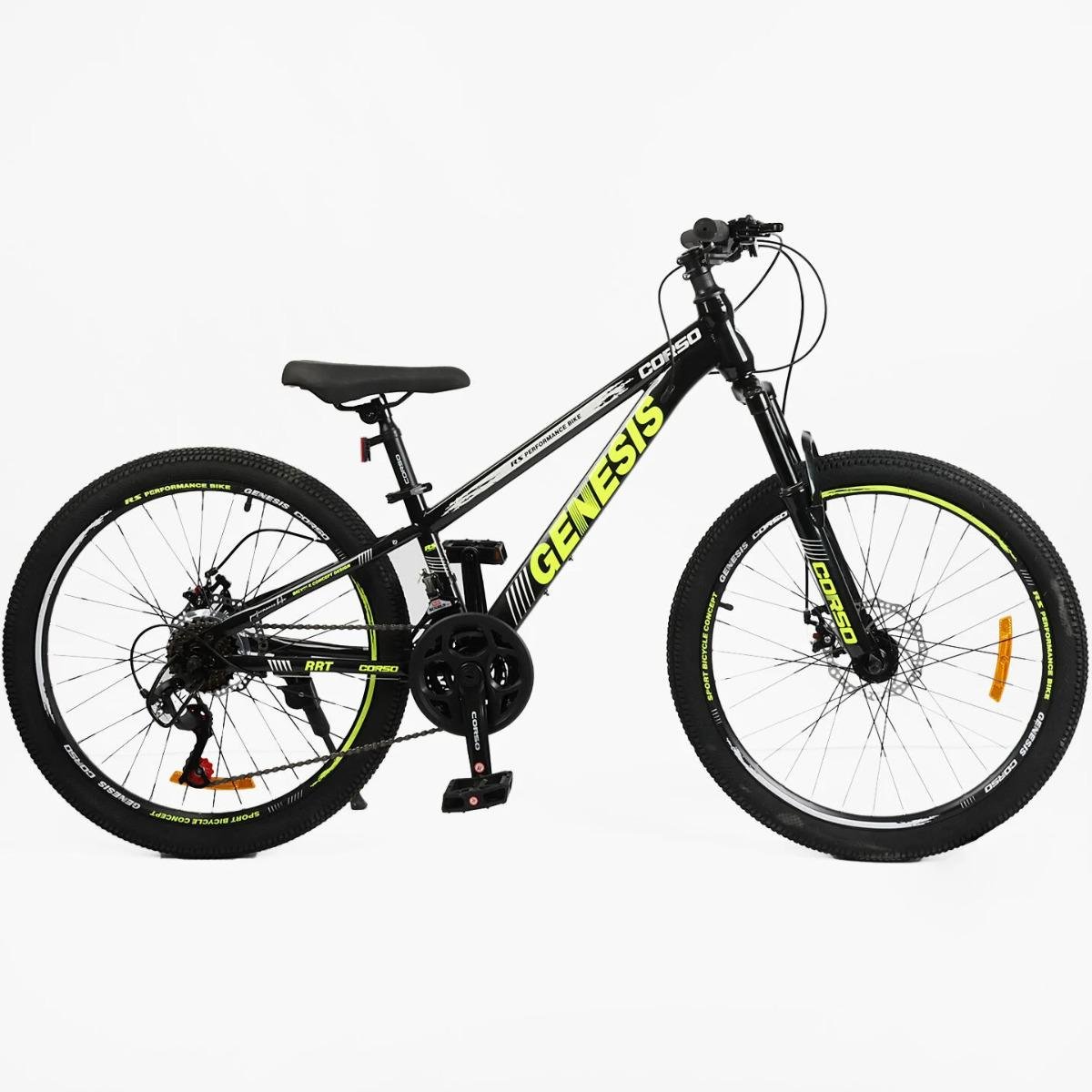 Велосипед гірський Corso Genesis 24" рама 11" Чорний